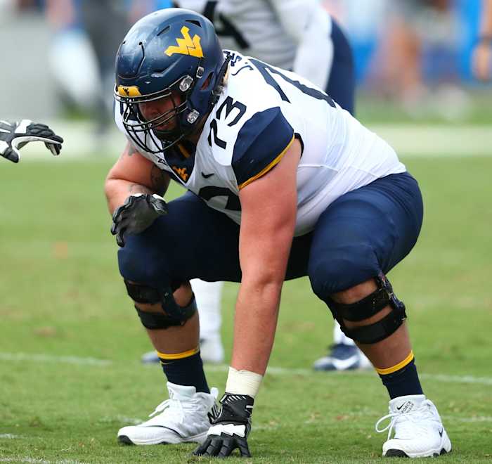 Josh Sills was a two-year starter for the Mountaineers before the shoulder injury.